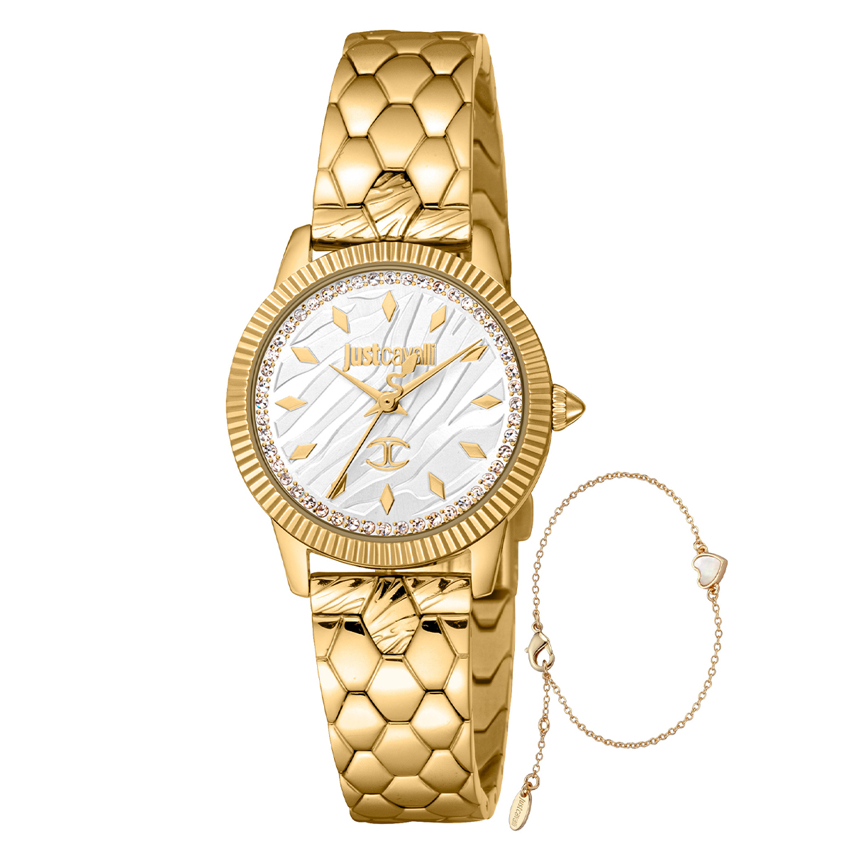 MONTRE JUST CAVALI FEMME SIMPLE ACIER